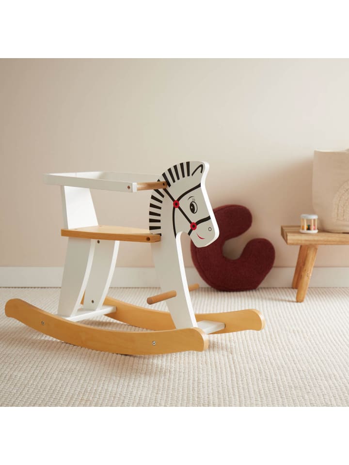 Bieco Spielwaren Schaukeltier aus Holz Zebra in Weiß günstig kaufen onesize
