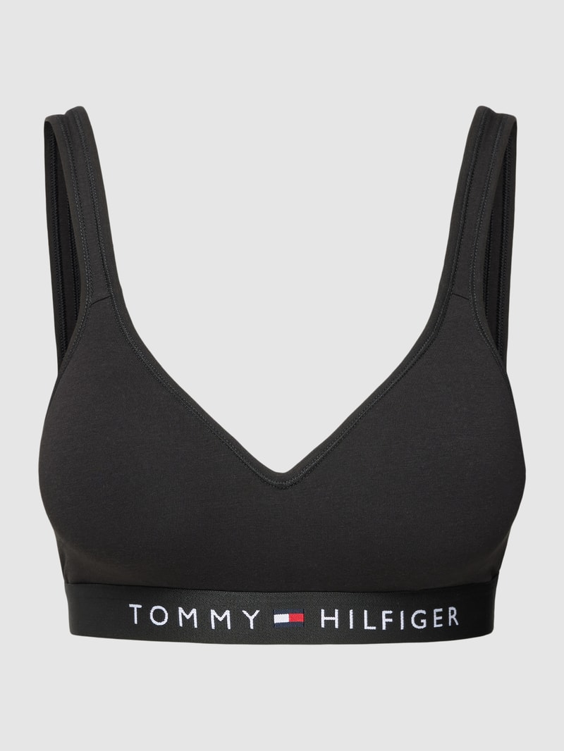 Bralette mit Label-Print Modell 'ORIGINAL' in dunkelblau