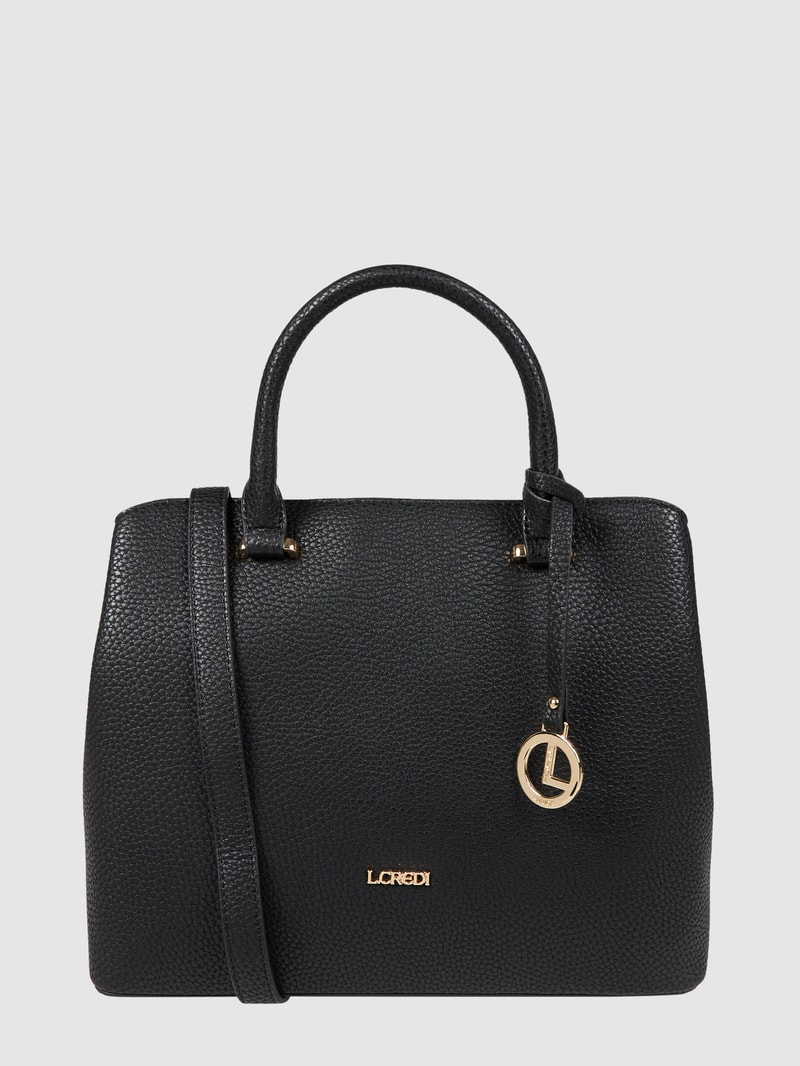 Handtasche in Leder-Optik in schwarz