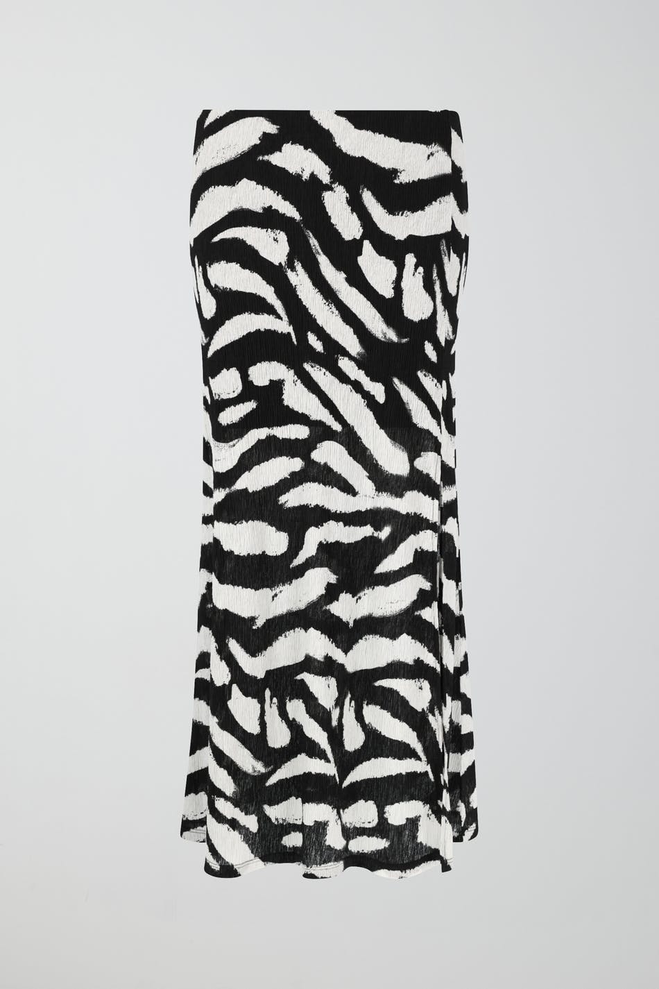 Crinkled midi skirt