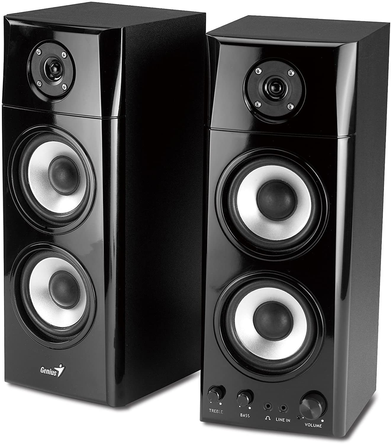 Genius SP-HF1800A 50Watt(85dB) schwarz, 2.0 Drei-Wege Lautsprechersystem