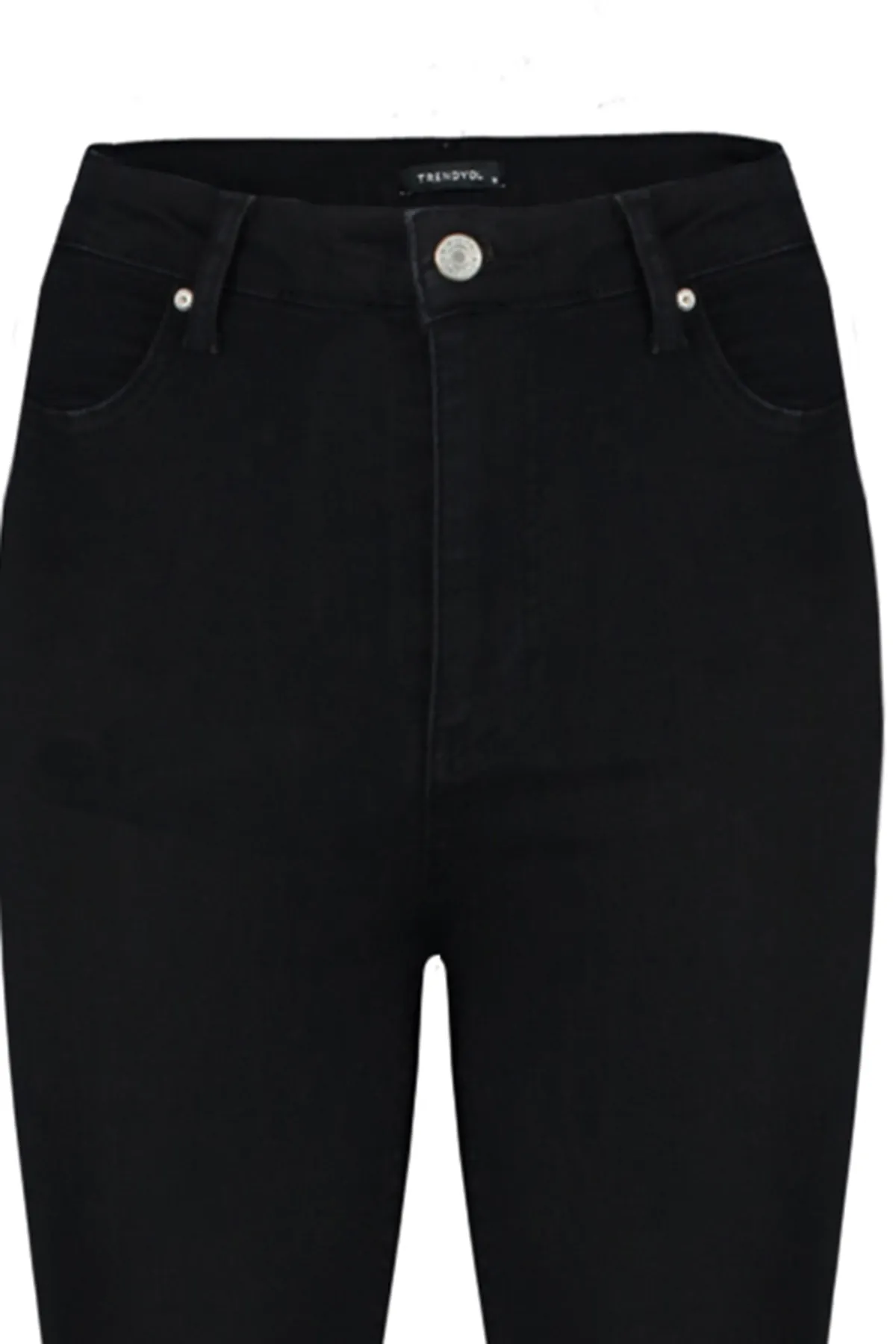 Trendyol Collection  Schwarze Jegging-Jeans mit hoher Taille TWOAW24JE00264