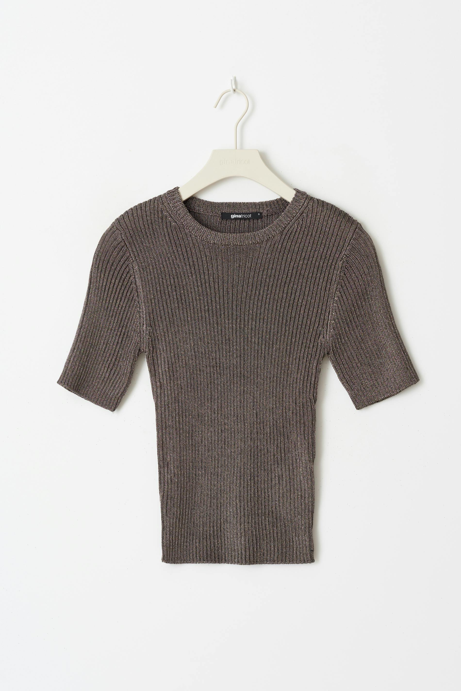 Metallic knitted tee