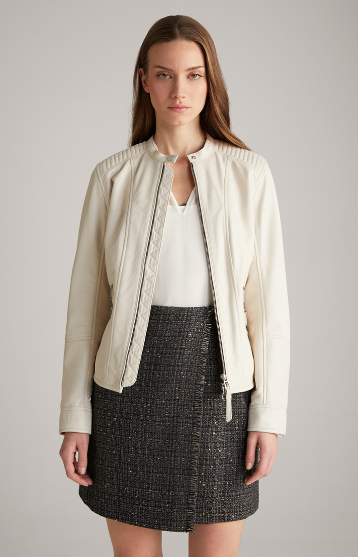 Lederjacke in Nude