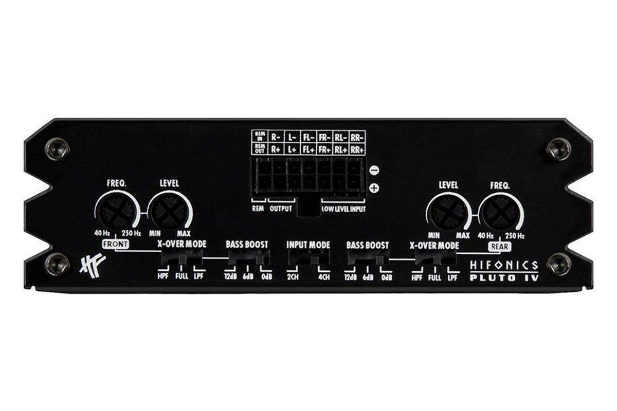 Hifonics PLUTO IV Digital 4-Kanal Mini Auto Endstufe 380 Watt RMS Verstärker