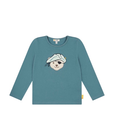 T-Shirt langarm, mittelblau für Jungs
