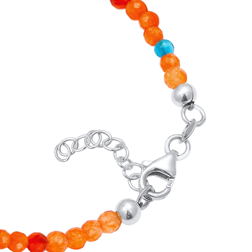 Nenalina Nenalina Bracelet Boules d'agate pour femmes, perles de plage colorées en 925/100 Bracelet
