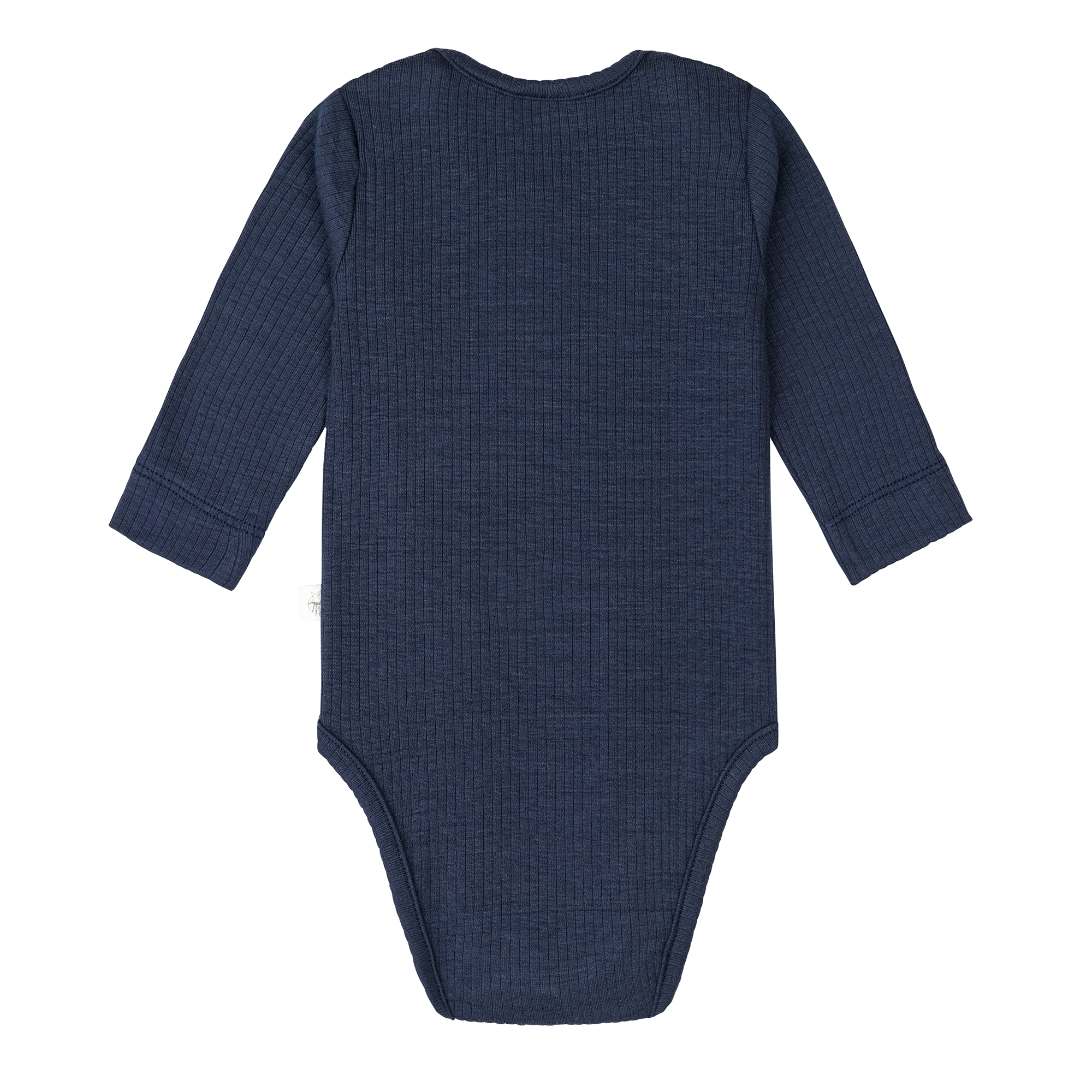 Baby Body Langarm - gerippt, Blau