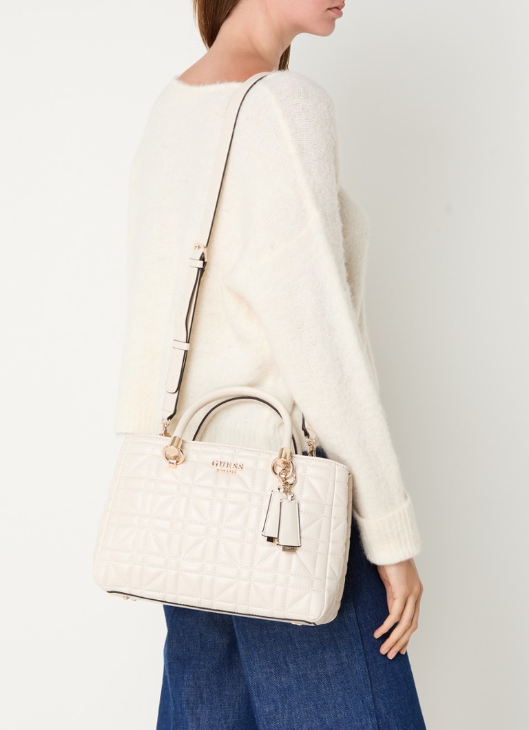 GUESS Assia quilted handbag with detachable shoulder strap