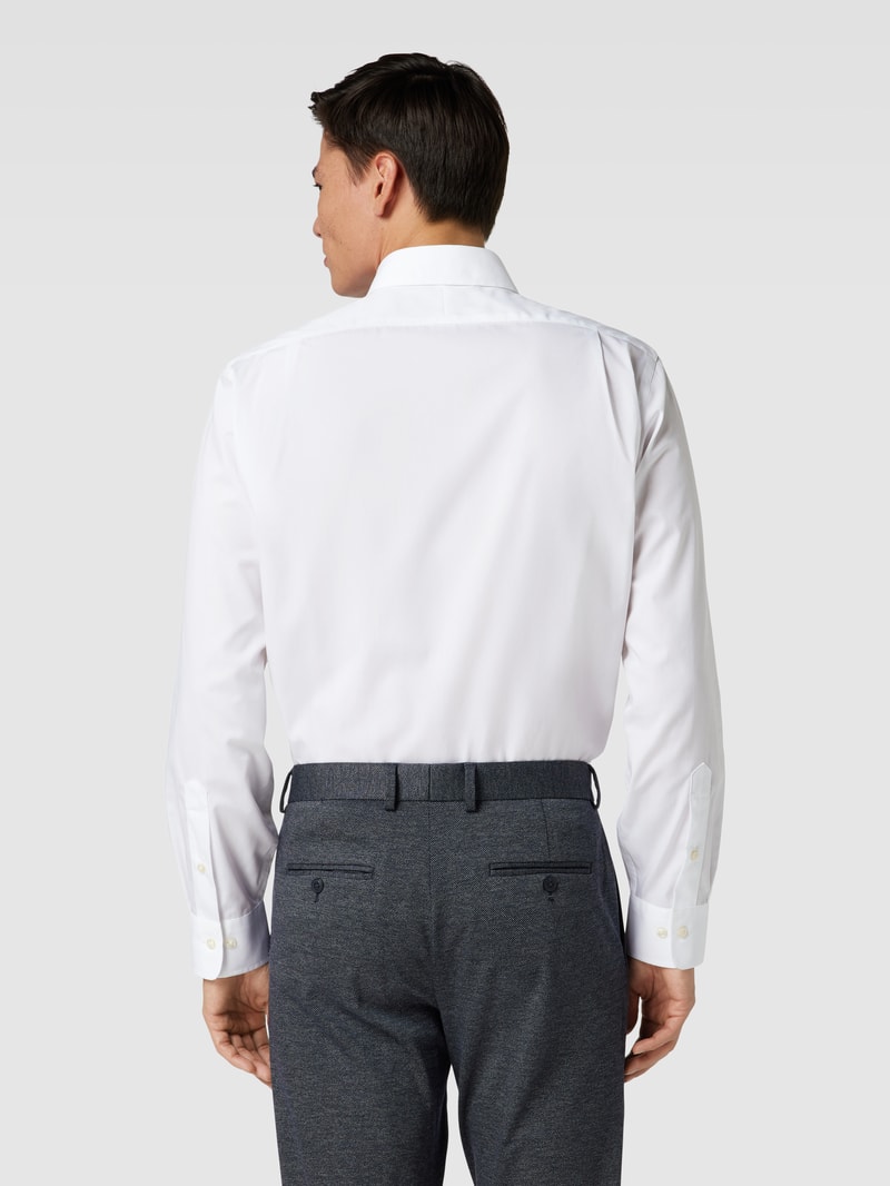 Business-Hemd mit Logo-Stitching in weiß