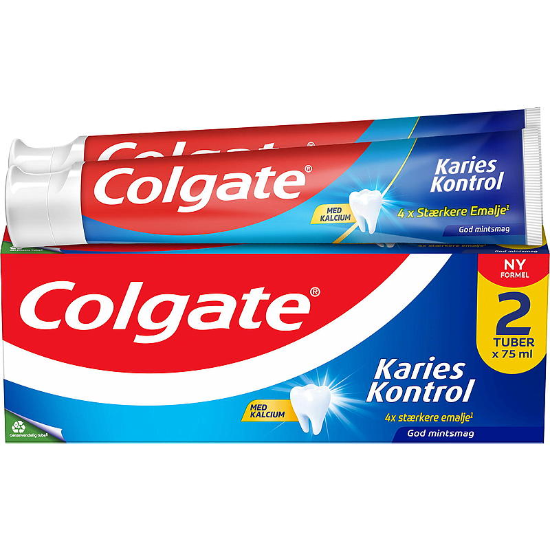 Colgate Tannkrem 2-pk Karies Kontroll Colgate