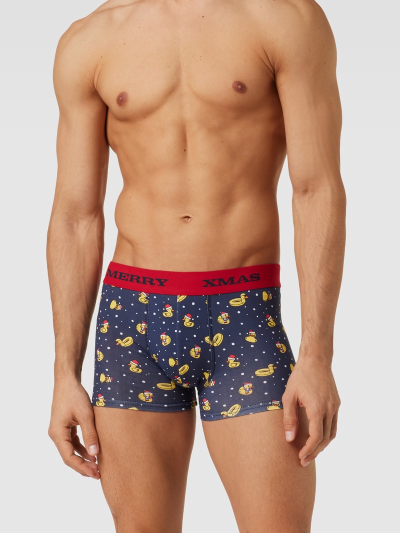 Trunks mit Allover-Muster im 2er-Pack in dunkelgrün