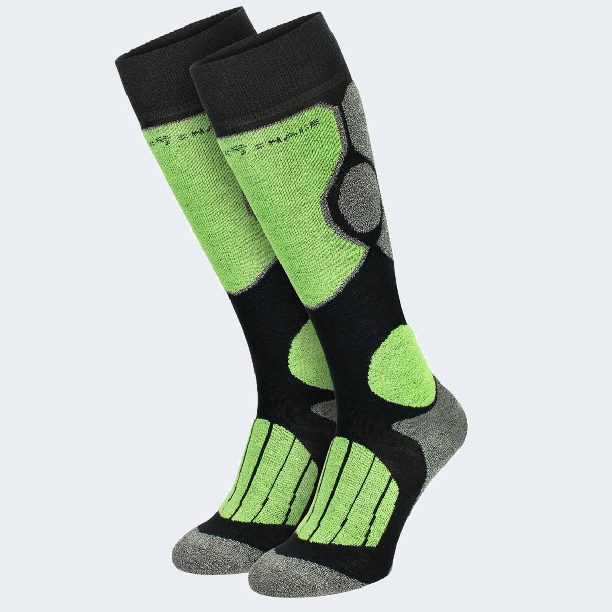 Black Snake High Protection Lime Skisocken