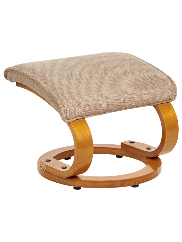 Beliani Massagestuhl HERO in Beige/Heller Holzfarbton - (W) 51 x (H) 102 x (L) 80 cm günstig kaufen onesize