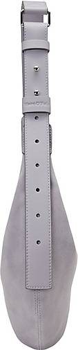 Marc O'Polo Flache Schultertasche small aus softem Velours-Rindleder
