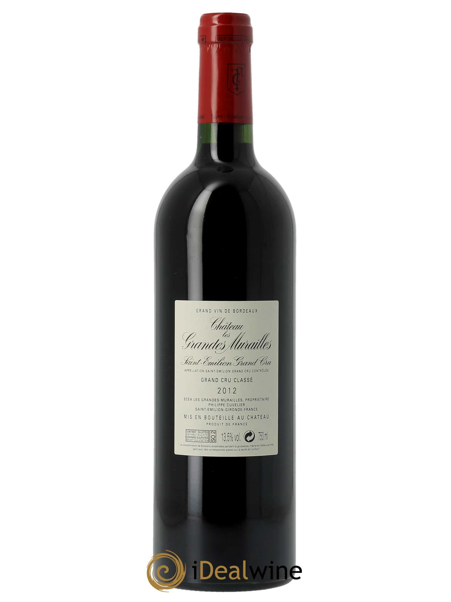 Château les Grandes Murailles Grand Cru Classé (CBO à partir de 6 bts) 2012 - Lot de 1 Bouteille