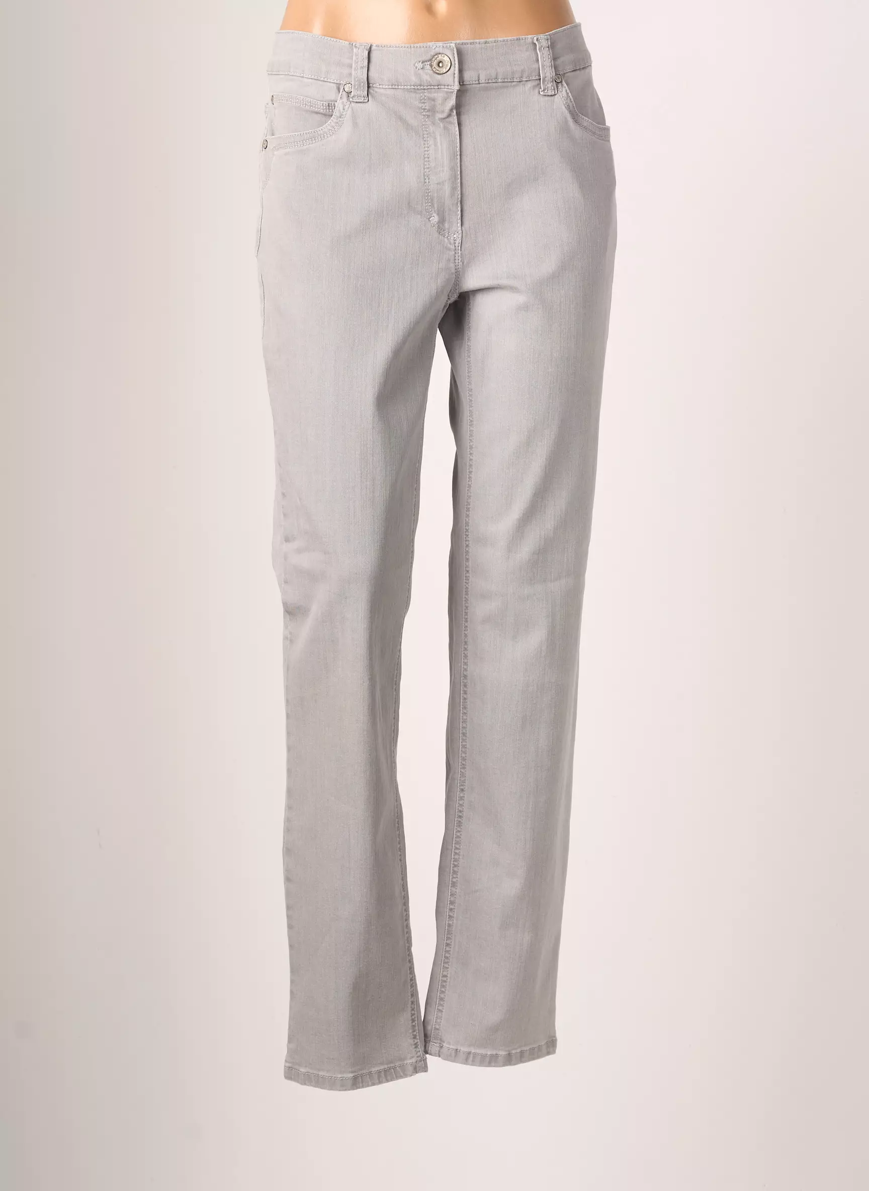 Anna Montana Pantalons Droits Femme couleur gris