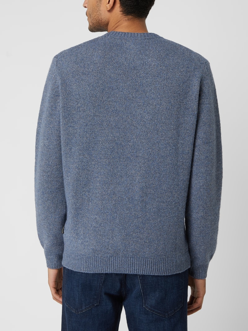 Pullover mit Woll-Anteil in marineblau