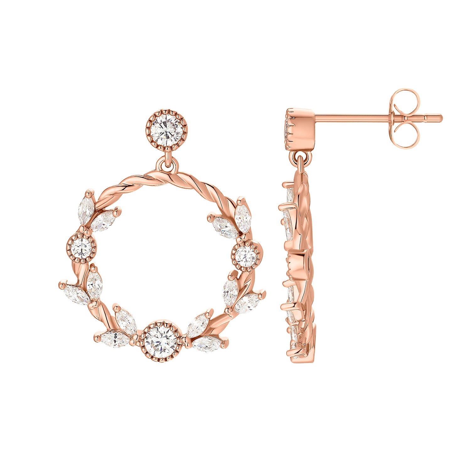 Heideman Sienja earrings in rose gold