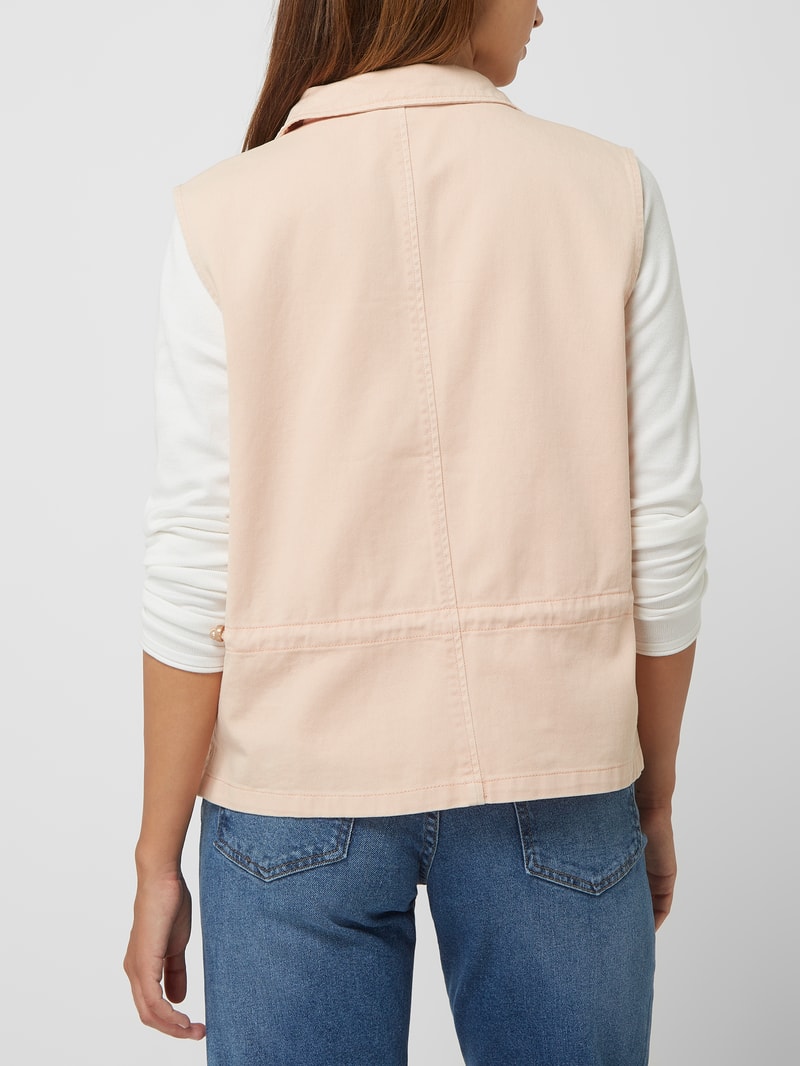 Weste mit Pattentaschen in rosa