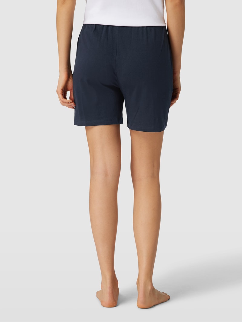 Pyjama-Shorts mit elastischem Bund in marineblau
