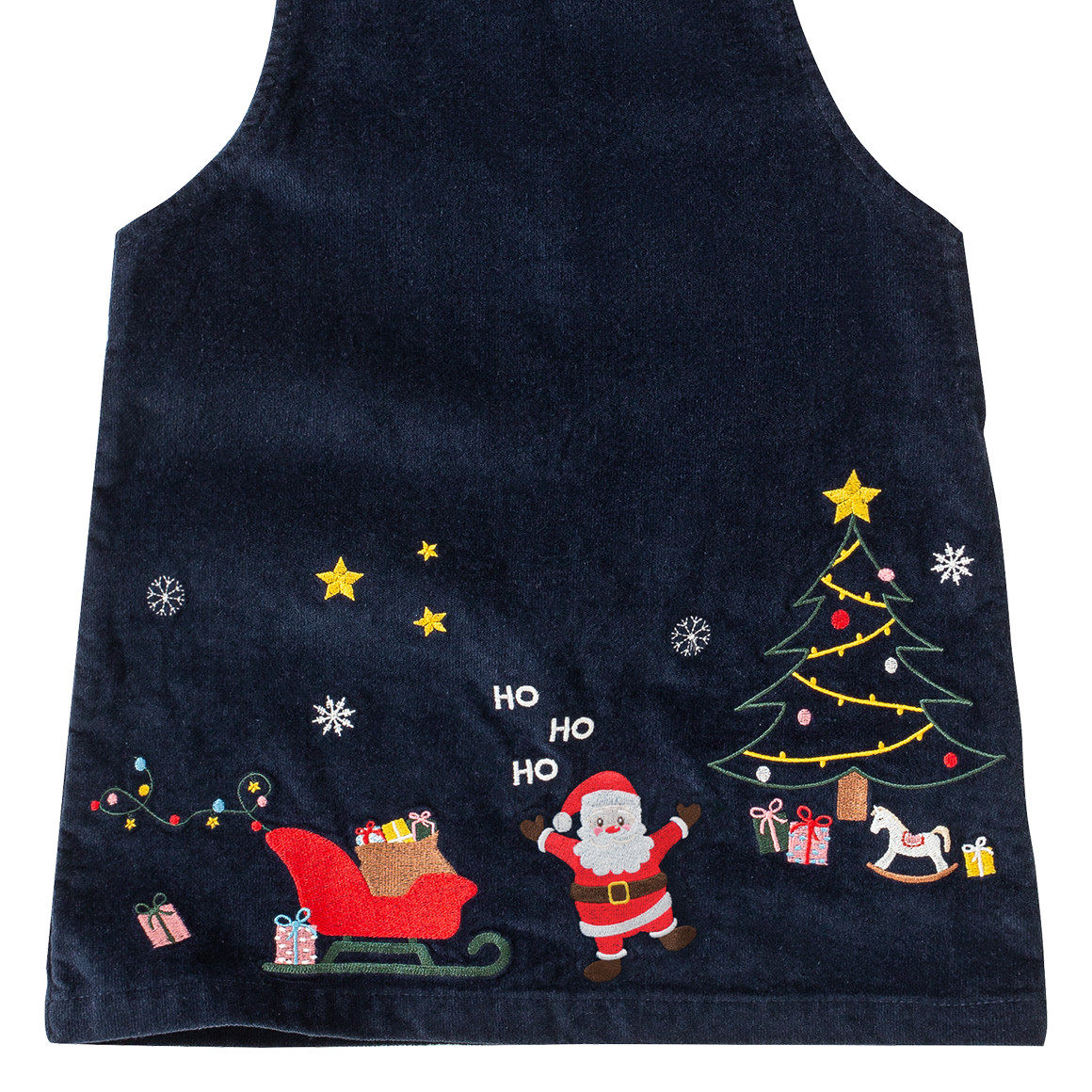 Baby Weihnachtskleid und Langarmshirt im Set dunkelblau / weiss
