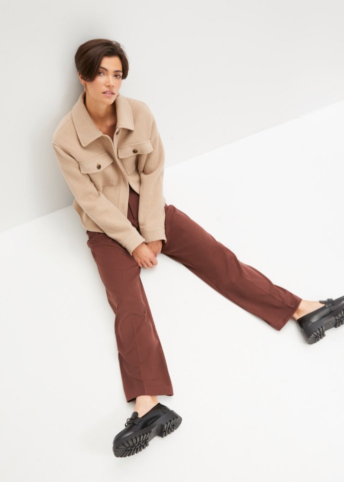 Bundfaltenhose mit Gürtel