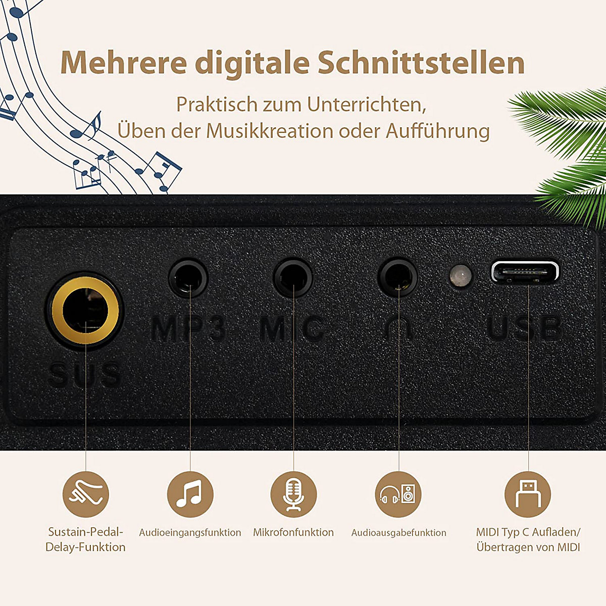 Keyboard 88 Tastatur Elektroklavier tragbar