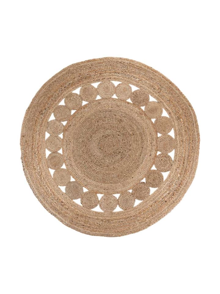 House Nordic Teppich BOMBAY Jute Rund mit Muster 150 cm günstig kaufen onesize