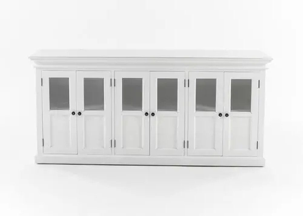 Novasolo Küchenbuffet Halifax Bücherschrank mit 6 Glastüren
