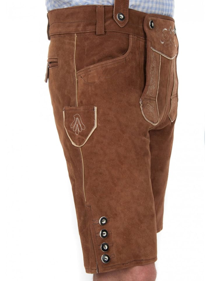 Edelnice Lederhose in kastanienbraun günstig kaufen