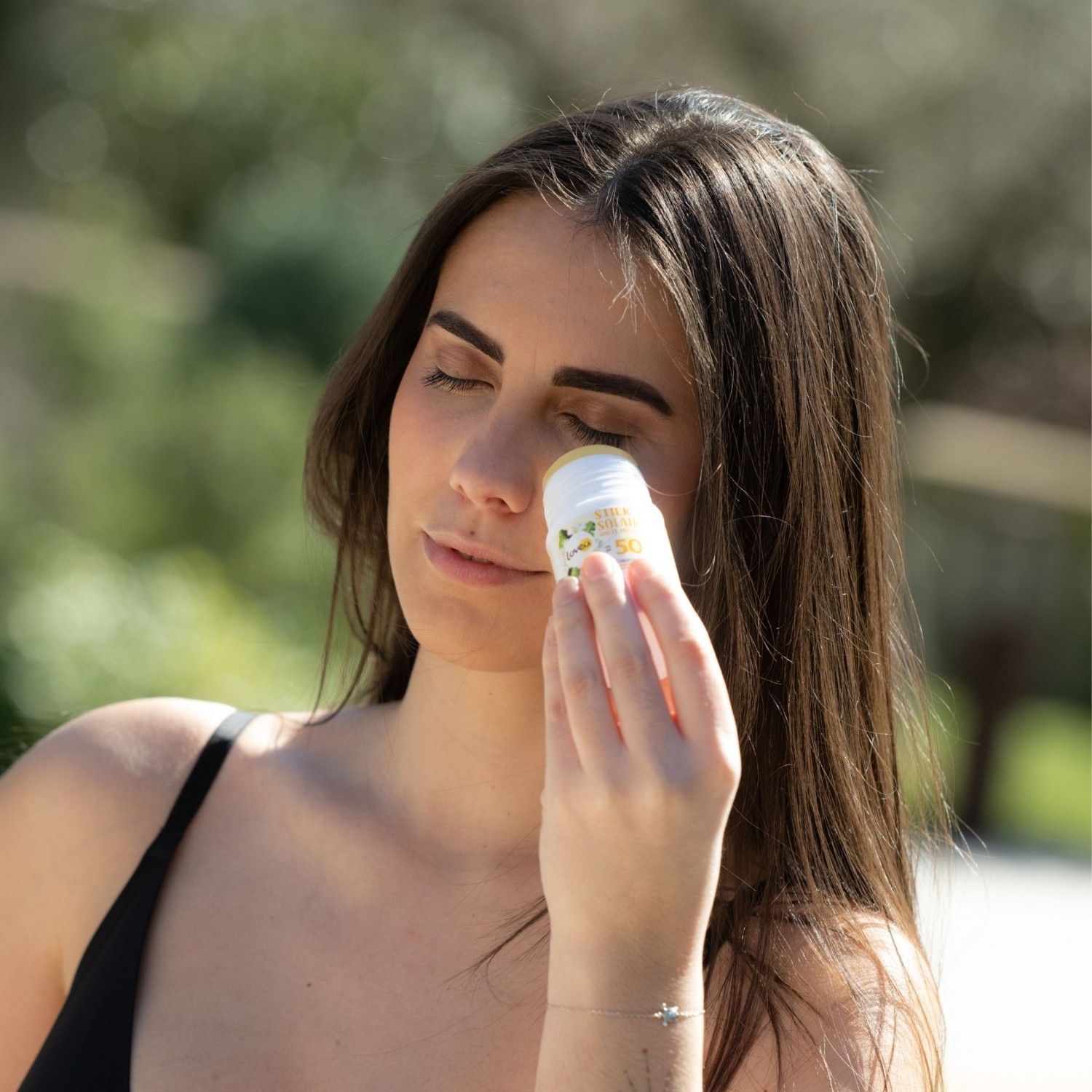 Lovea solkremstift SPF 50 høy beskyttelse med tahitisk monoi