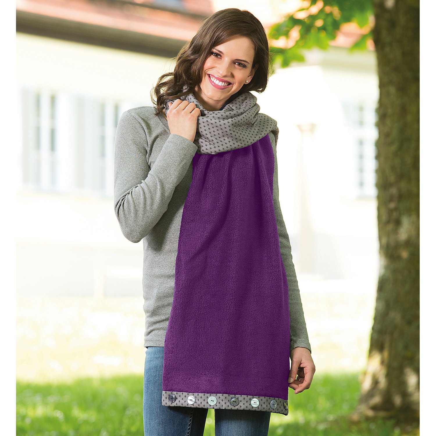 Fleecestoff, lila