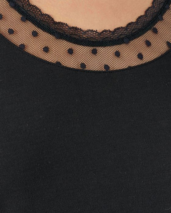 T-shirt manches longues Thermol'love tulle plumetis