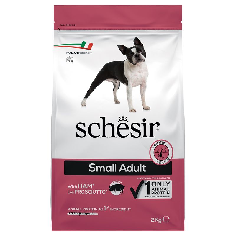 Schesir Dog Small Adult mit Schinken