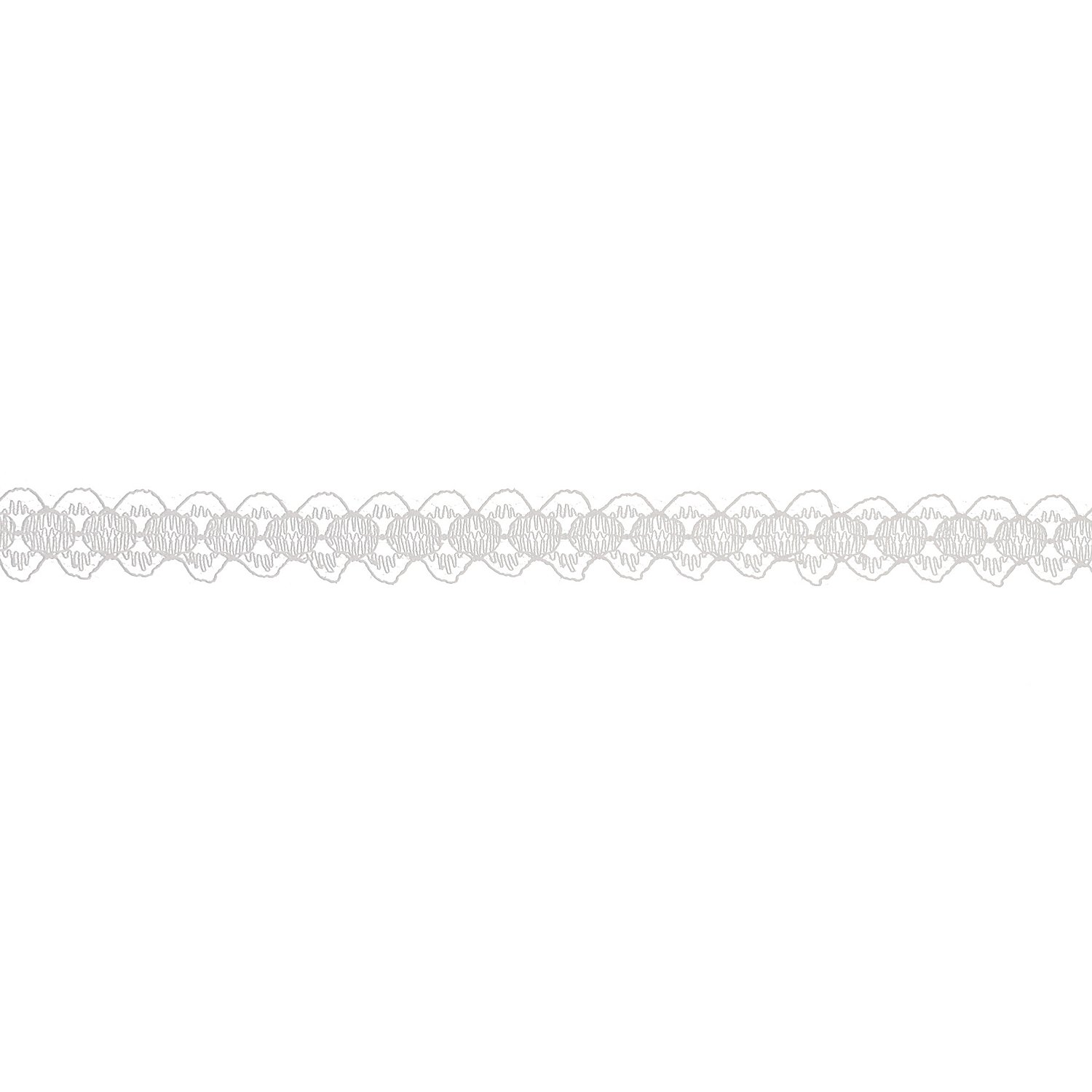 Spitzenband, weiß, 10 mm, 5 m