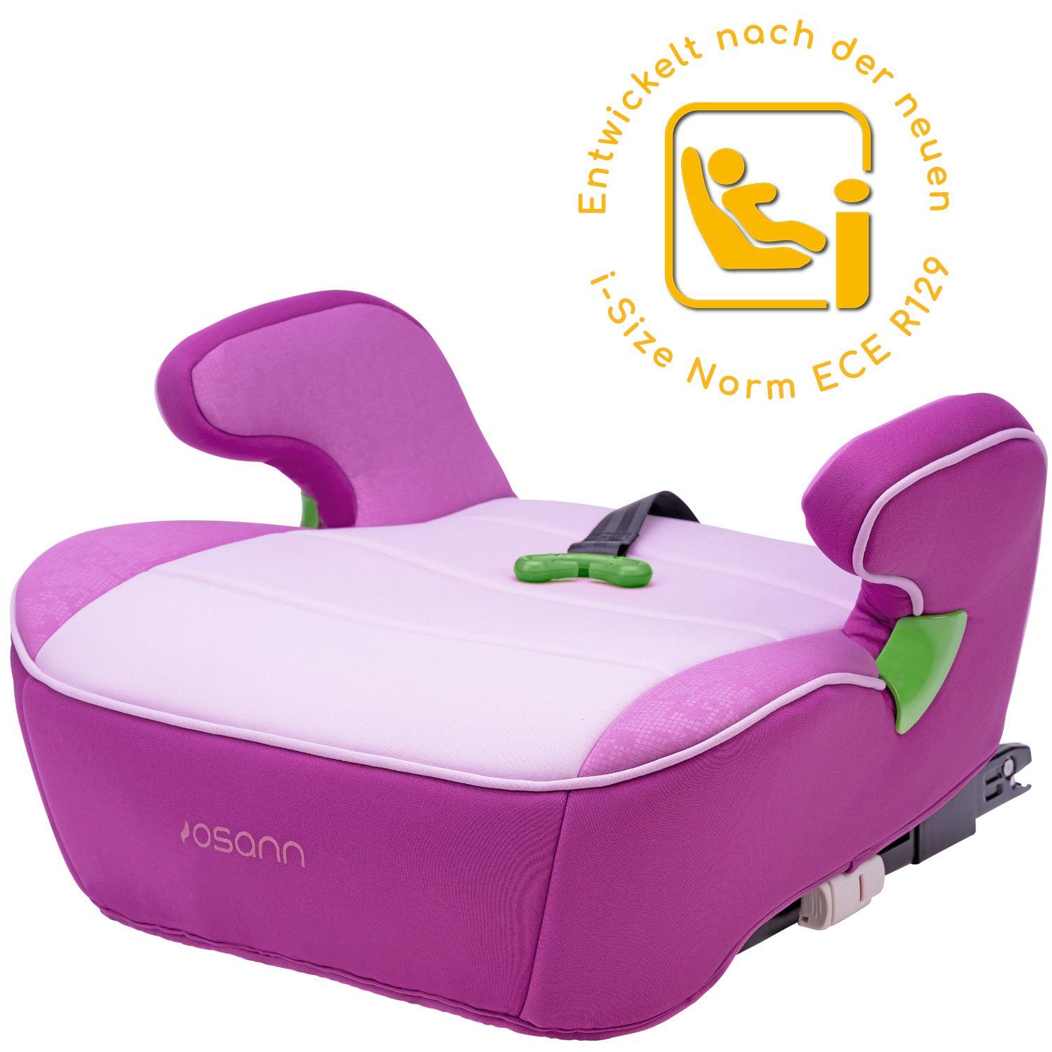 Osann Kindersitzerhöhung Junior Isofix Gurtfix i-Size, ab: 7 Jahren, bis: 12 Jahre, Sitzerhöhung mit Isofix und Gurtfix ab 126 cm