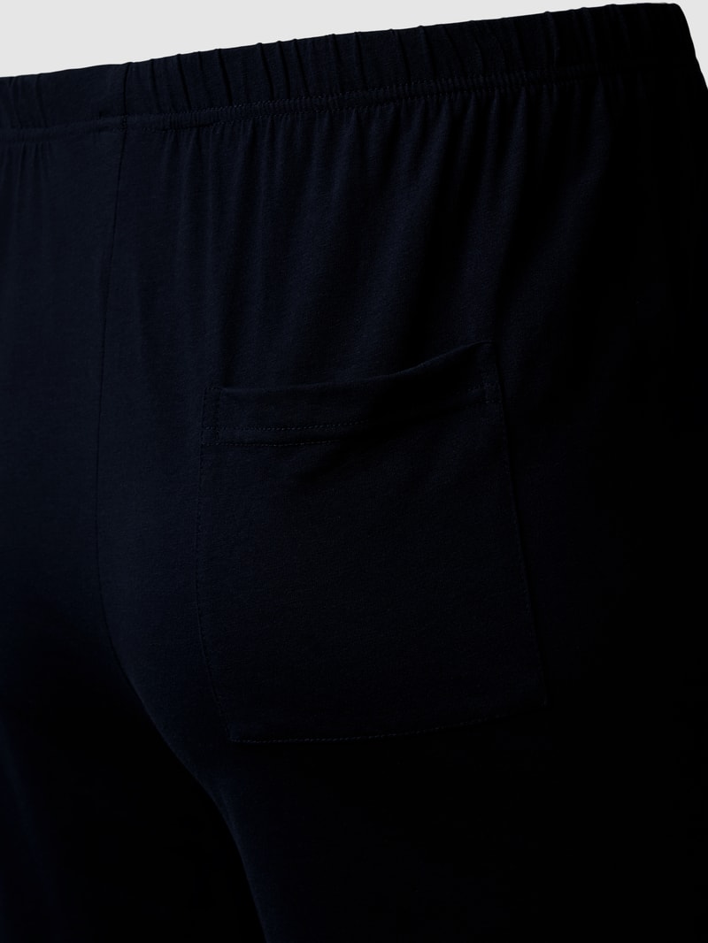 PLUS SIZE Pyjama mit V-Ausschnitt Modell 'TRAVELLER' in dunkelblau