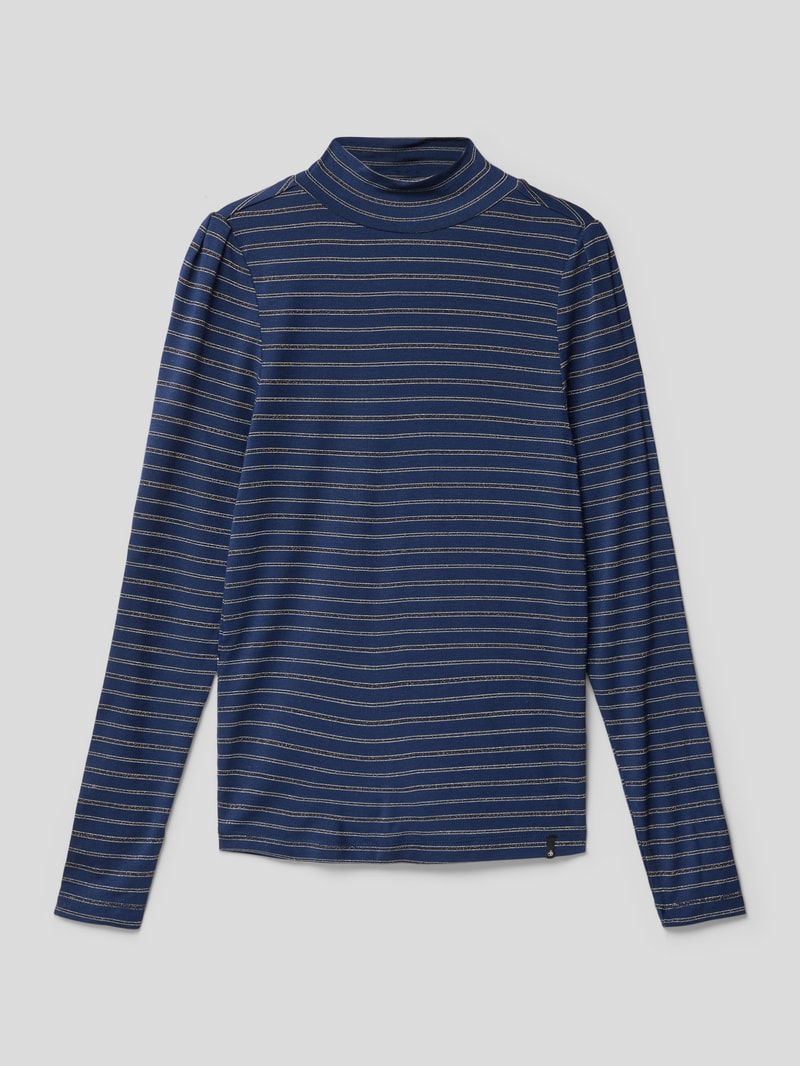 Longsleeve mit Rollkragen in blau
