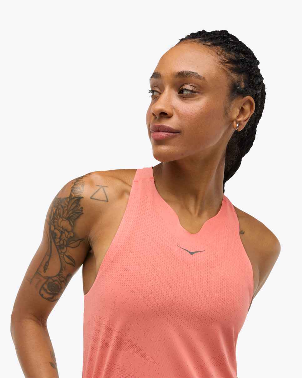 Race Day Singlet Grapefruit