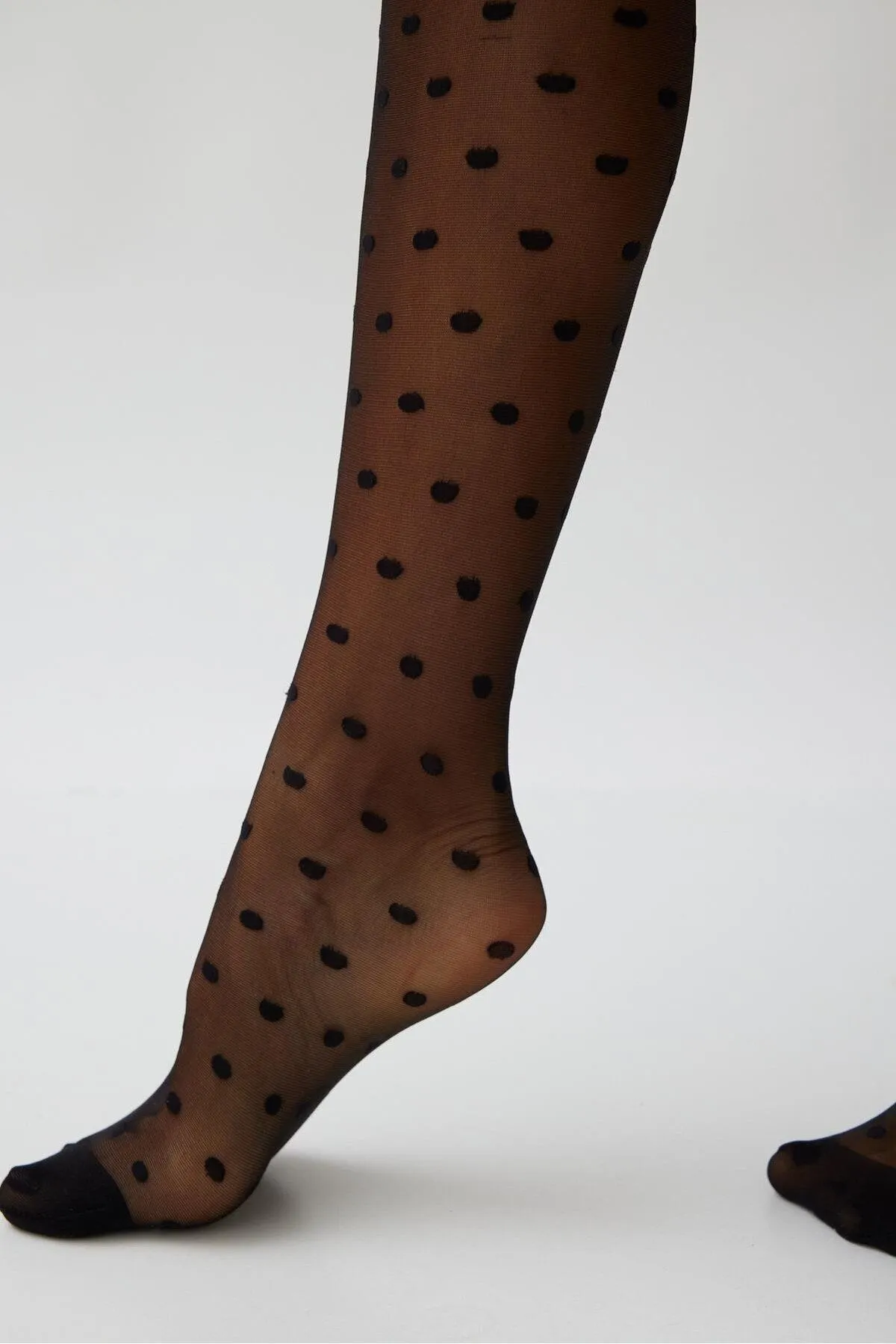 Katia&Bony  Dünne Damenstrumpfhose mit Polka Dots in Schwarz