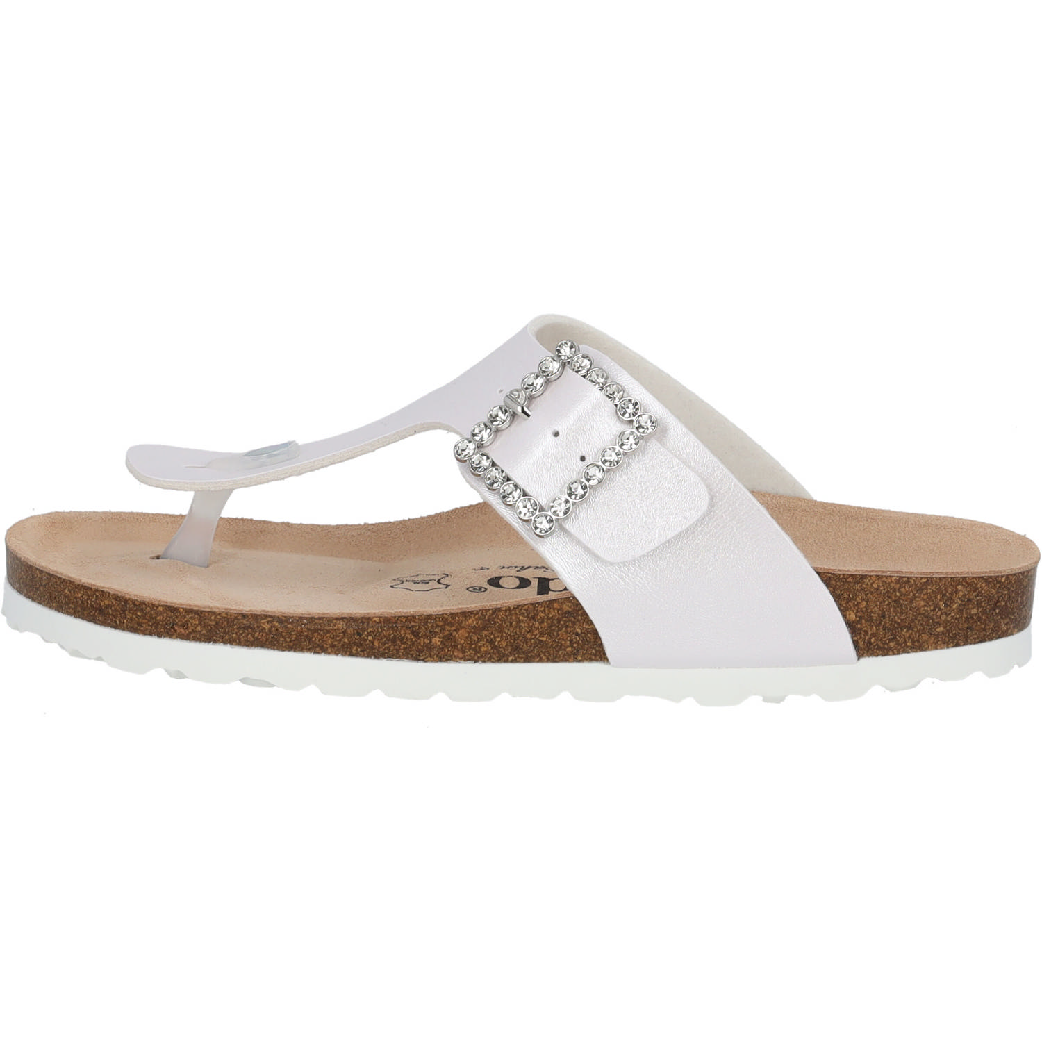 Palado Kos SQ by Sila Sahin, Zehentrenner, Damen, Weiß Metallic