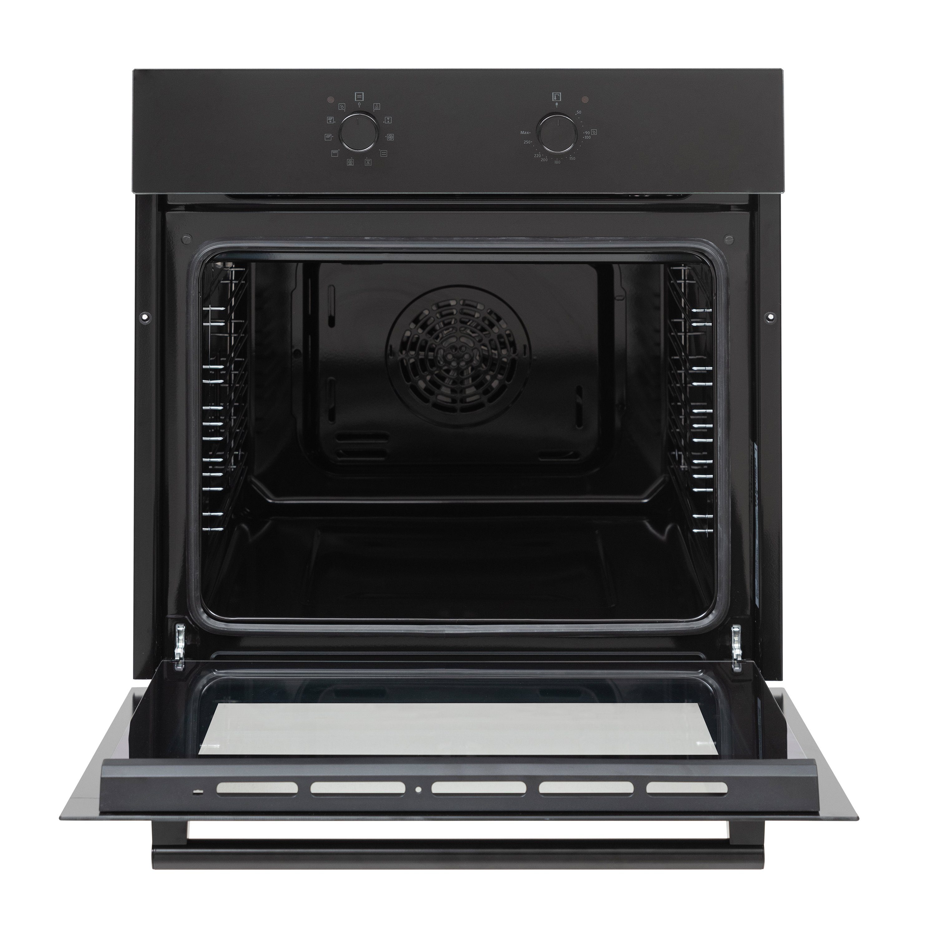Telefunken Einbaubackofen ECB65A-B, VapClean, 65 Liter, 10 Funktionen, Autark, Dampfreinigung, 60 cm, Edelstahl