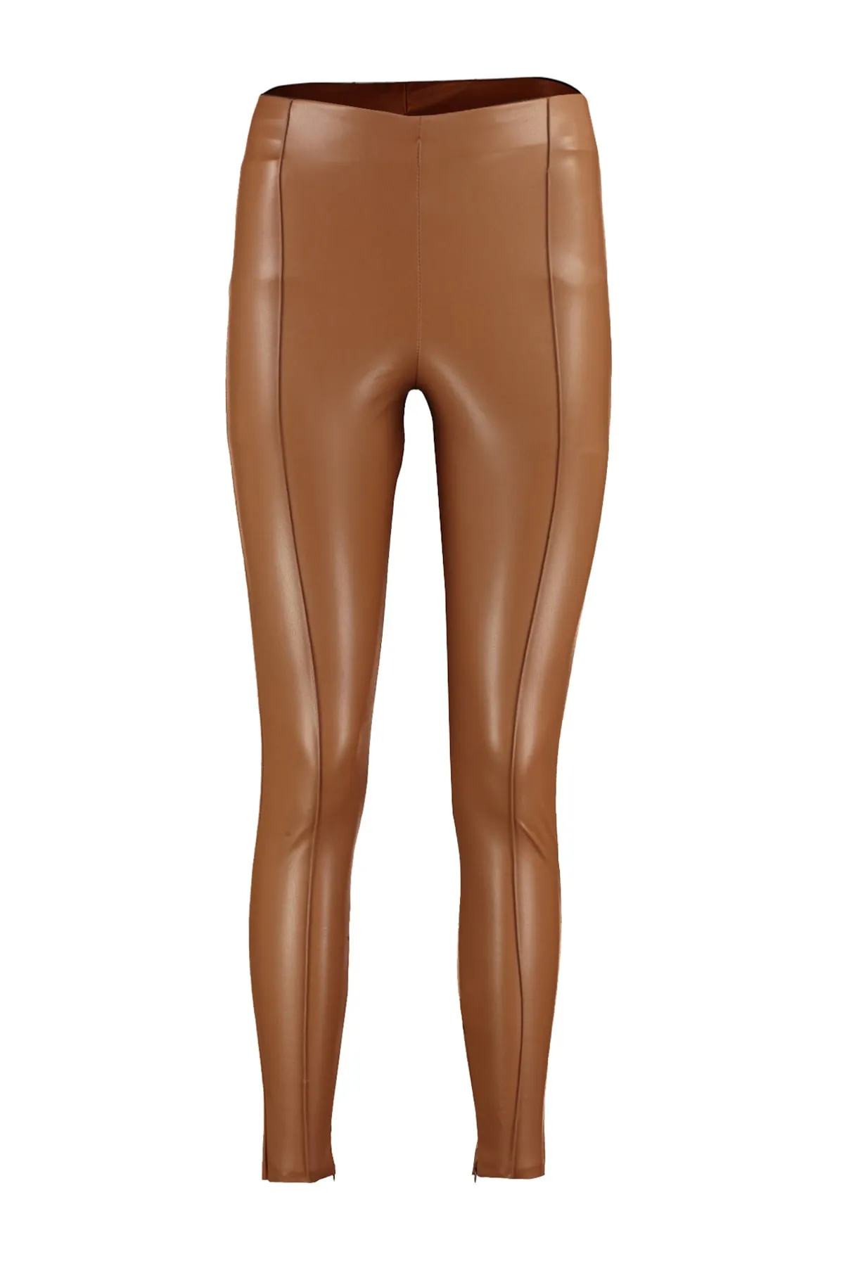 Trendyol Collection  Leggings - Braun - Mittlerer Bund