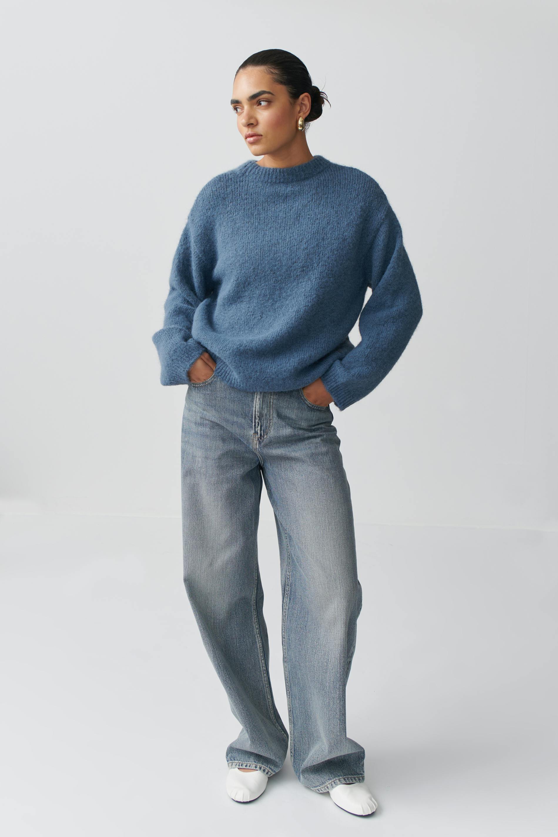 Boxy knitted sweater