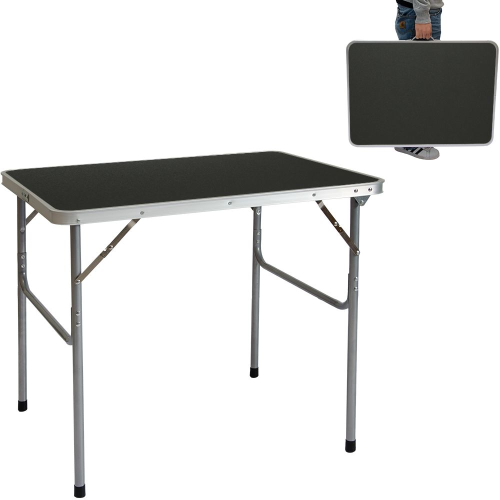 AMANKA 80x60 Anthrazit Aluminium Campingtisch