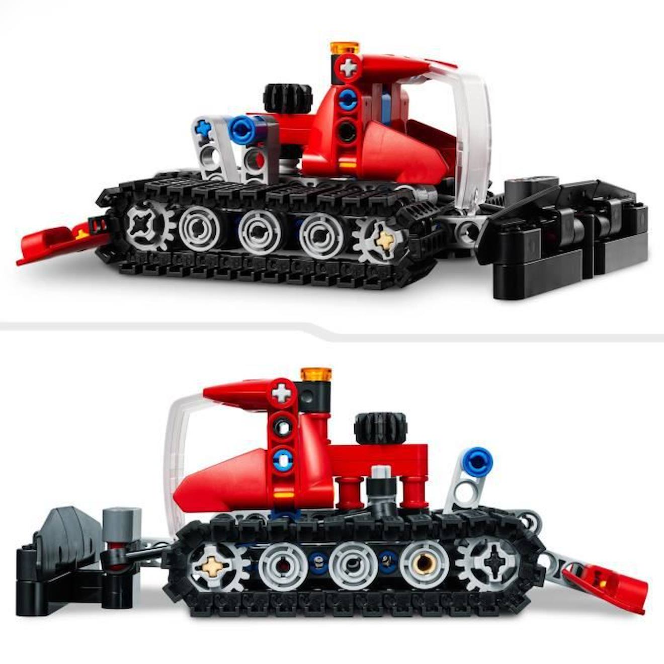 LEGO® Technic 42148 La Dameuse, 2-en-1, Jouet de Construction, avec Motoneige, Maquette Véhicule blanc