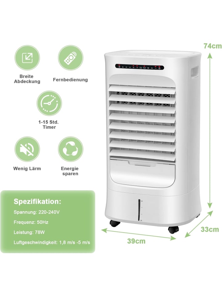 COSTWAY 4in1 Mobile Klimaanlage 66W in Weiß günstig kaufen onesize