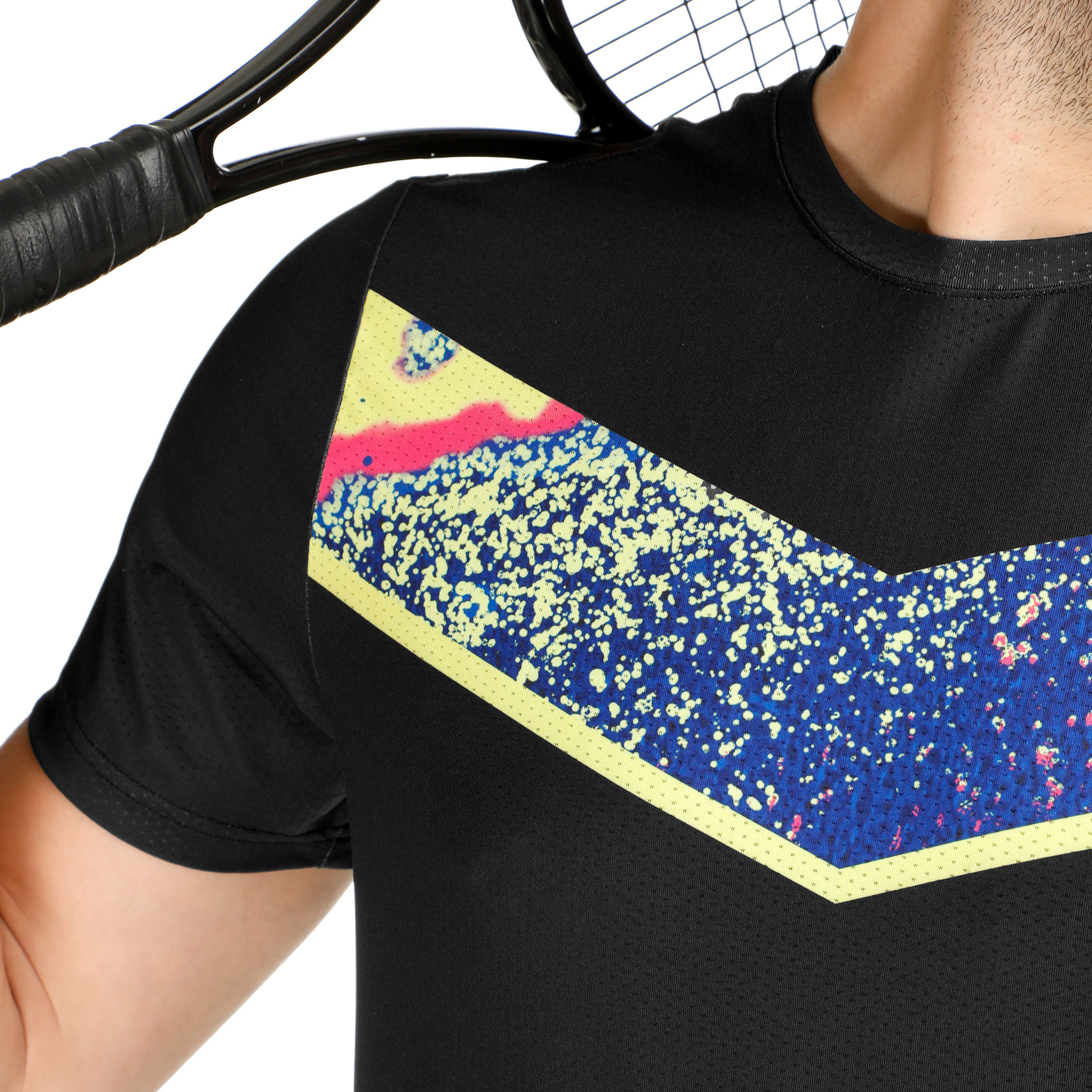 Flashy Receiver T-Shirt Herren - Schwarz, Mehrfarbig