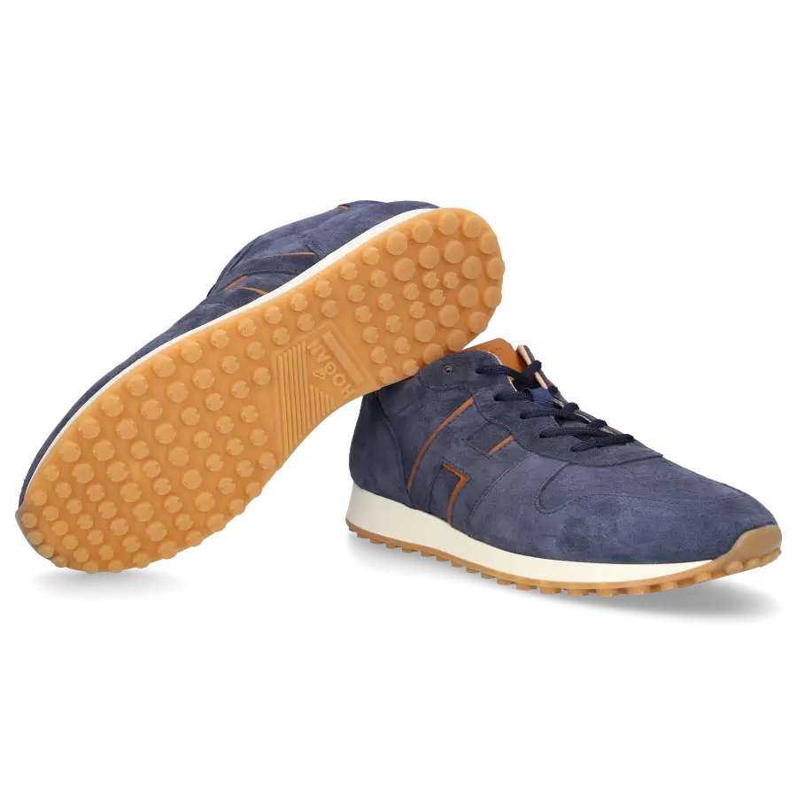 Hogan - Sneaker low H383 Veloursleder - blau